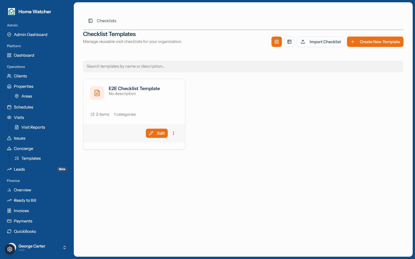 Your checklist templates