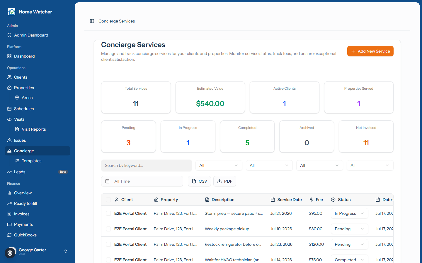 Your concierge services