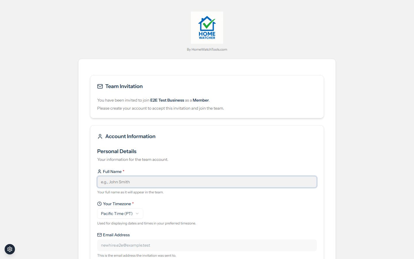 Accept invitation screen showing the business name, the assigned role, and a sign-in prompt